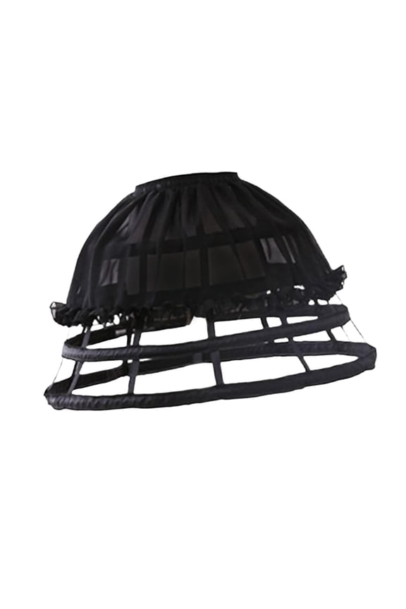 Hoop Skirt Petticoat Lolita Crinoline Underskirt Skirt Bustle Petticoat Vintage Women Hoops Pannier Petticoat for Prom Gown Dress Black