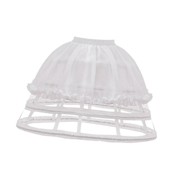 Segolike Hoop Skirt Petticoat Lolita Crinoline Underskirt Skirt Bustle Petticoat Vintage Women Hoops Pannier Petticoat for Prom Gown Dress White
