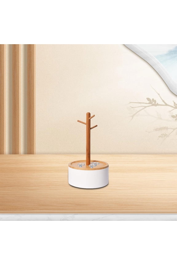 Jewelry Display Holder Jewelry Tree Desktop Storage Rack, Multipurpose Jewelry Organizer Jewelry Stand for Bracelets Pendants White