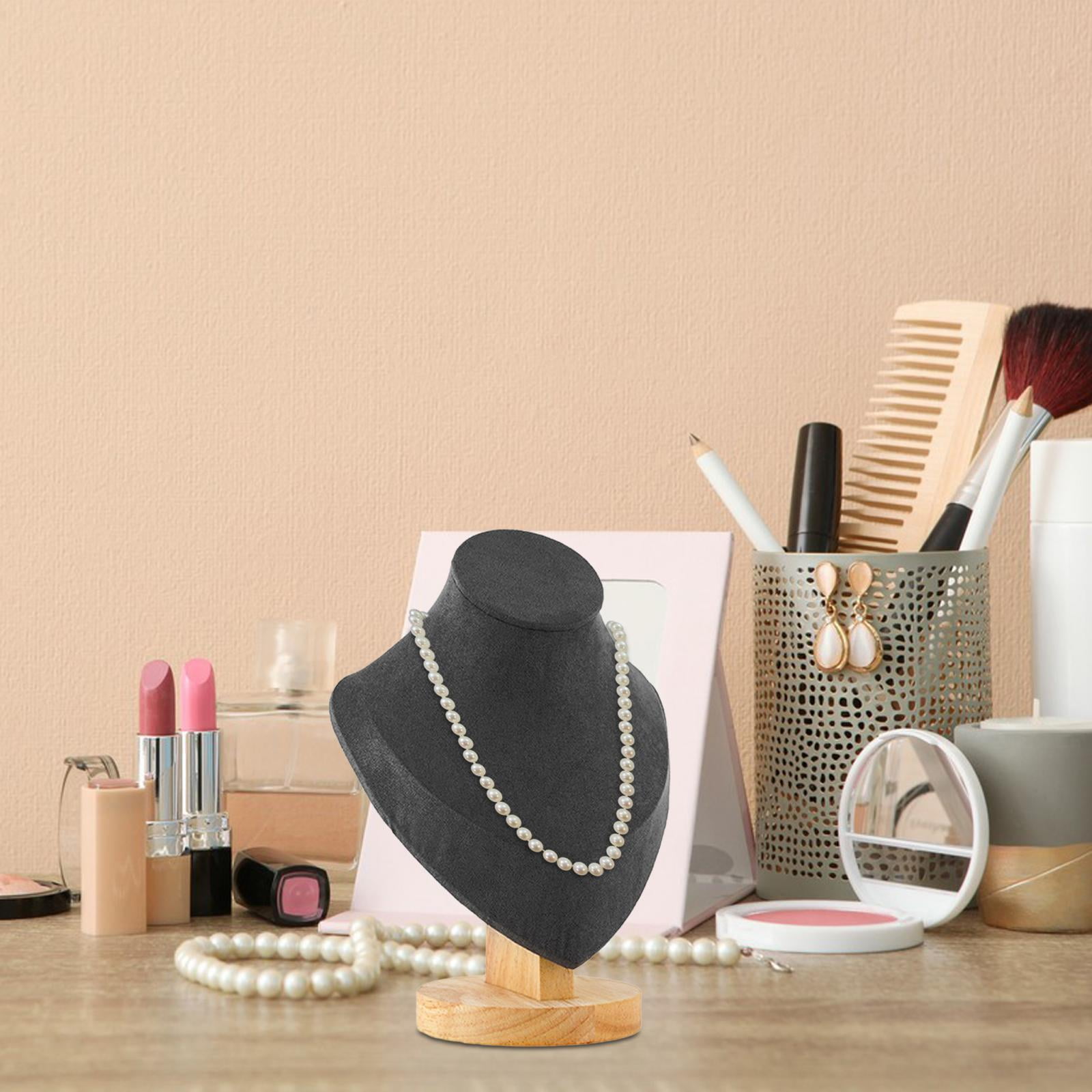 Segolike Jewelry Display Mannequin Bust Chain Bust Stand Scratchproof with Base Model Necklace Display Stand for Retail Stores Dresser 8.5x14.7x17.8cm