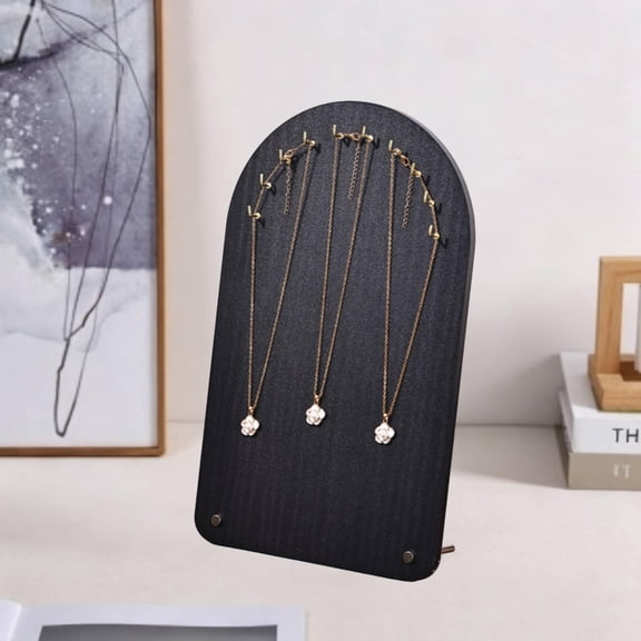 Segolike Jewelry Display Stand Jewelry Hanger for Selling with 10 Hooks Multipurpose Ornament Organizer for Bedroom Desktop Shelf Dorm Black