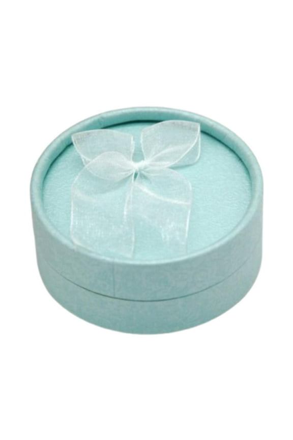 Jewelry Gift Box Gift Wrapping Box Trinket Box Organizer Showcase Pendant Ear Box with Lid for Women Men Anniversary Light Blue