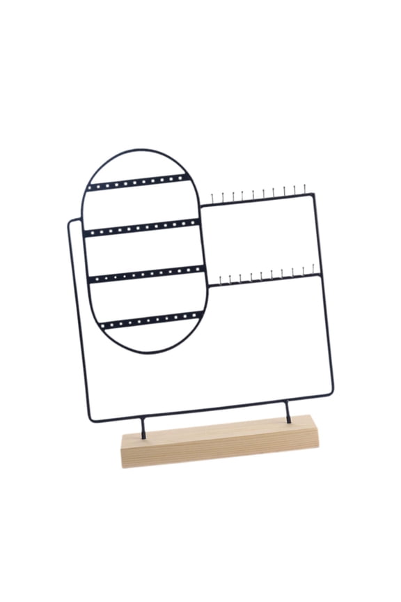 Jewelry Organizer Earring Organizer Rack Showcase Metal Frame Jewelry Hanger Jewelry Display Rack for Bangle Earrings Pendant Black