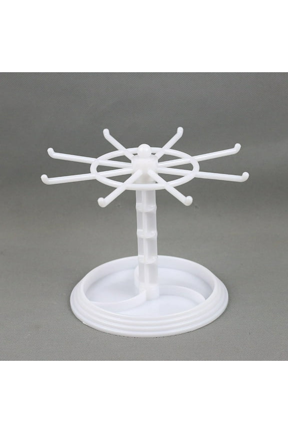 Jewelry Organizer Hanging Rack/rotating Jewelry Display Stand/jewelry Hanger Necklace Holder/for Dresser Watch Counter Bathroom , Short White