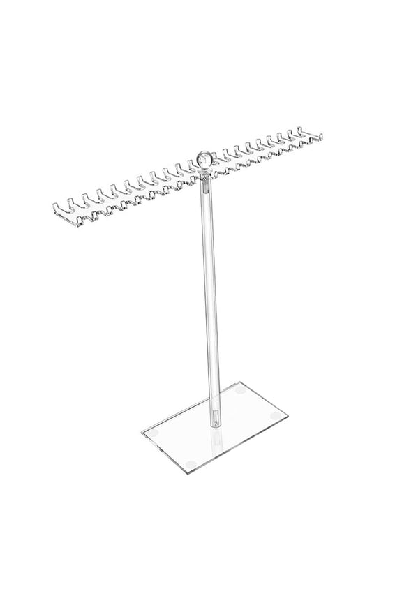 Jewelry Organizer Jewelry Holder Anti Slip Base Acrylic Clear Necklace Holder Necklace Hanging Hooks for Showcase Stores Home
