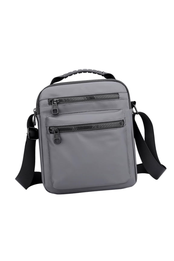 Men' Cross Body Bag Zipper Lightweight Travel Bag Utility Shoulder Bags Satchel Bag for Hiking, Work ,Traveling ,Cycling ,Adults Deep Gray