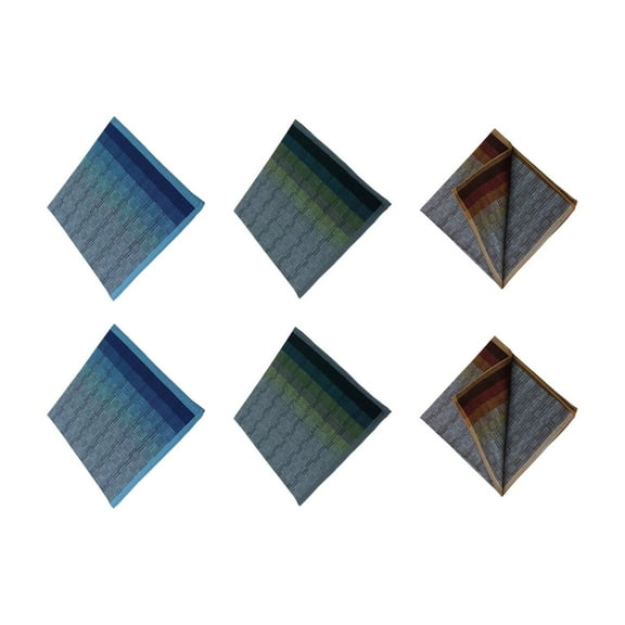 Segolike Men Handkerchiefs Pocket Square Hankies Durable 43cmx43cm Bandanas Reusable Hanky Kerchief for Celebration Grooms Grandfathers Suit Weddings 6Pcs