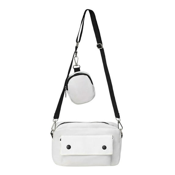 Segolike Mens Crossbody Bag Mens Purses Satchel for Men Women Side Bag over The Shoulder Bag for Sports Traveling Outdoor Utility Work White