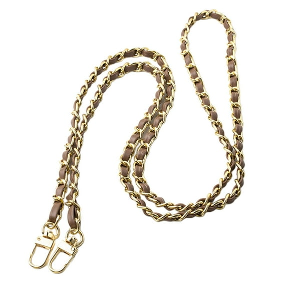 Segolike Metal And Leather Purse Chain Strap Length 47 Inch for Shoulder Body Purse Handbag Clutch Replacement , A