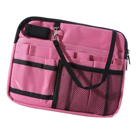 Segolike Multi Compartment Nursing Bag Pocket Belt Organizer Nurse Fanny Pack Durable Nurse Tool Belt Pouch for Scissors Bandages Keys Pink
