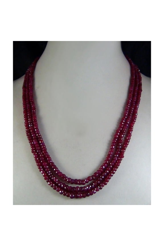 Multi Strands Beads Necklace Smooth Rondelle Natural Beads Strands Plain Rondelle Beads- Strings