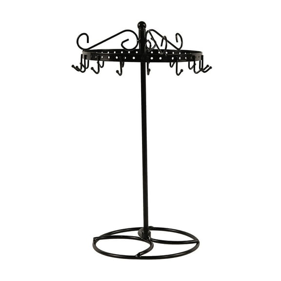 Segolike Necklace Holder Organizer,Necklace Organizer Home Room Deocr Hanger with 15 Hooks Jewelry Display Tree for Keychain Necklaces Black