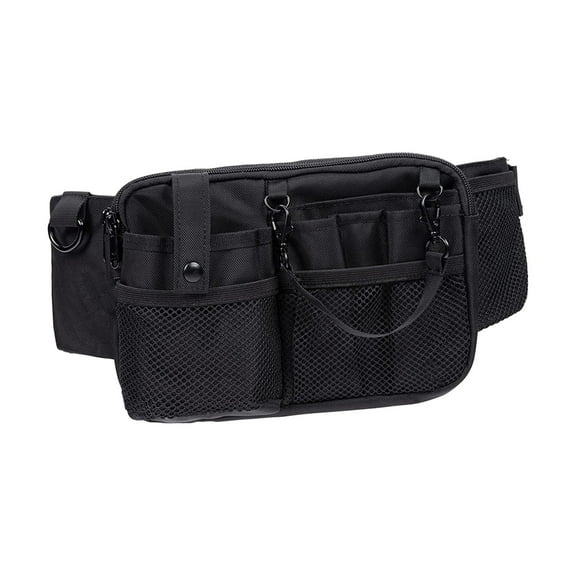 Segolike Nursing Bag Multi Compartment Gear Pocket Nursing Organizer Belt Bag Durable Nurse Tool Belt Pouch for Scissors Keys Nurses Black