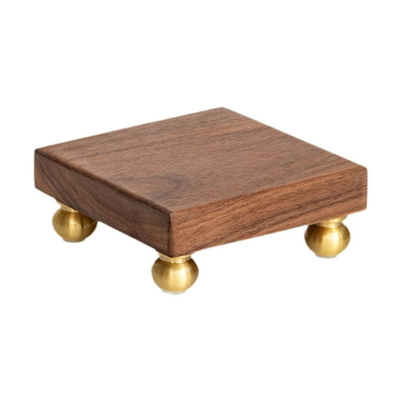 Segolike Pedestal Riser Wood Pedestal Stand Plant Decor Decor Soap Dish Holder Wooden Riser Display Stand for Counter Bathroom Kitchen 10cmx10cmx4cm