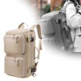 thumbnail image 1 of Segolike Portable Travel Backpack Knapsack with Shoes Compartment for Outdoor Activities Beige, 1 of 8