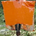thumbnail image 1 of Segolike Rain Poncho Emergency Waterproof Pullover with Hood and Drawstring Raincoat Jacket for Backpacking Hiking Fishing Outdoor Men Orange, 1 of 8