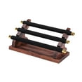 thumbnail image 1 of Segolike Rings Display Stand Jewelry Storage Rack Multi Tiers with Wooden Base Suede Holder Jewelry Organizer Rings Holder for Desktop , Black 22x10.5x9.5cm, 1 of 8