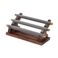 thumbnail image 1 of Segolike Rings Display Stand Jewelry Storage Rack Multi Tiers with Wooden Base Suede Holder Jewelry Organizer Rings Holder for Desktop , Gray 22x10.5x9.5cm, 1 of 8