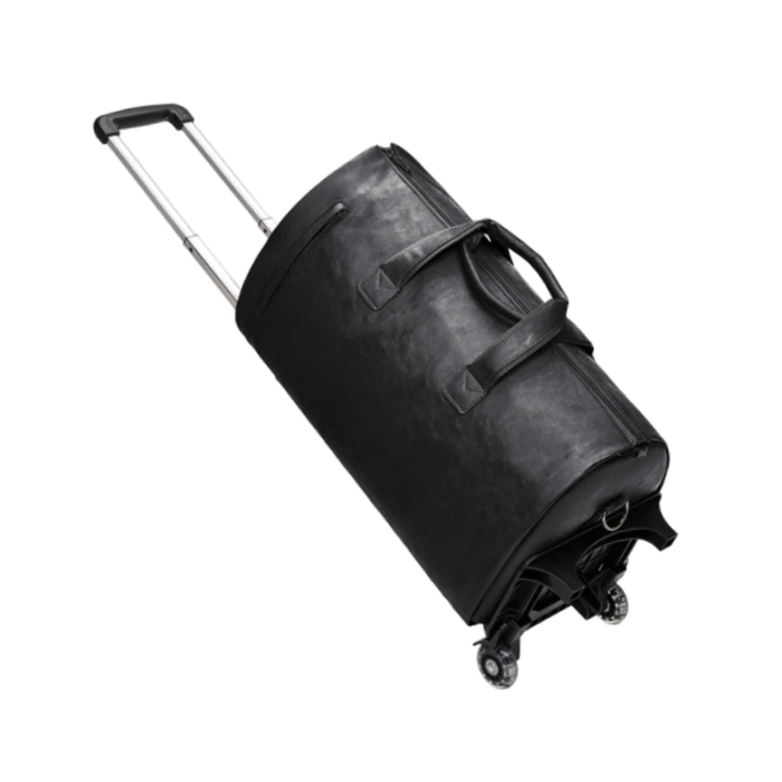 Segolike Rolling Garment Bag with Wheels Handbag Large Capacity Trendy Garment Duffel Bag Black