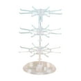 thumbnail image 1 of Segolike Rotating Jewelry Display Stand Necklace Holder 3 Layer Compact Keychain Display Stand for Showcase Watches Necklaces Earrings Clear, 1 of 8