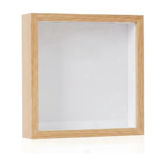 Segolike Ticket Display Box Shadow Box Frame Natural Wood Material with Top Slot for Concert Memories Home and Office