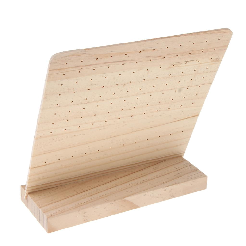Segolike Unfinished Wood Earrings Jewelry Hanger Organizer Holder, Jewelry Rack Storage Display Holes for Decor
