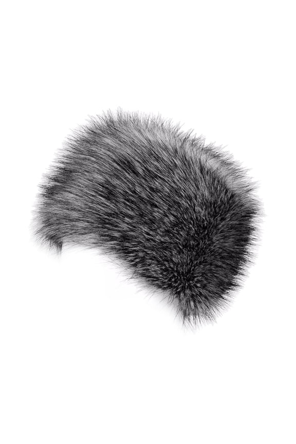 Unisex Winter Faux Hat Windproof Warm Headwear Thick Accessories Skiing Russian Style for Snow Riding Travel Snowboard Walking Deep Gray Black