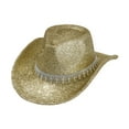 thumbnail image 1 of Segolike Western Cowboy Hat Retro Cowgirl Hat for Role Playing Festival Light Blue, 1 of 8