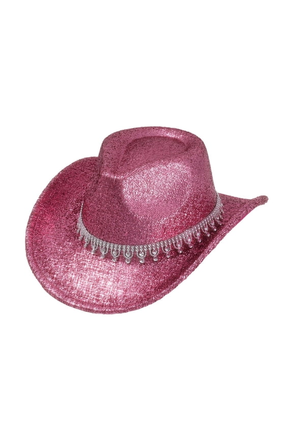 Western Cowboy Hat Retro Cowgirl Hat for Role Playing Festival Pink