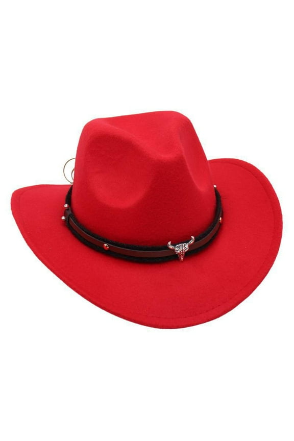 Western Cowboy Hat Wide Brim Hat Events Summer Children Fishing Camping Decorative Photo Props Performance Cap Outdoor Cowgirl Hat Disco Hat Red