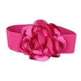 thumbnail image 1 of Segolike Wide Belt for Dress Elastic Waist Belt Flower Waistband Press Stud Button Cinch Belt for Coat, Dress, Maxi Shirts Rose Red, 1 of 8