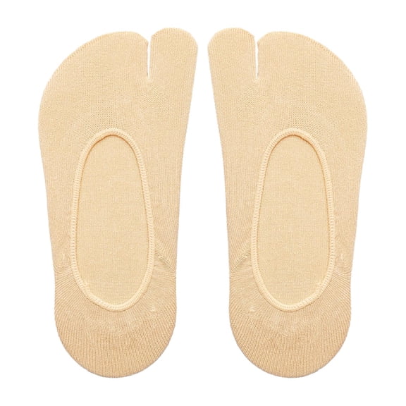 Segolike Women No Show Toe Socks 2 Toe Flip Flop Socks Summer Birthday Socks Girl Casual Two Finger Socks for Loafer Boat Shoes Supplies Light Skin