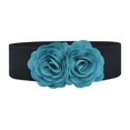 thumbnail image 1 of Segolike Womens Wide Belt Casual Corset Belt Elastic Waist Belt for Coat Dress Decoration Black and Blue, 1 of 8