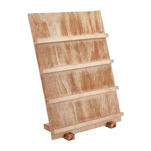 Segolike Wooden Earring Display Stand Jewelry Display Rack Keychains Showcase Multi Tier Organizer for Bedroom Selling Countertop Shop 4 Tier