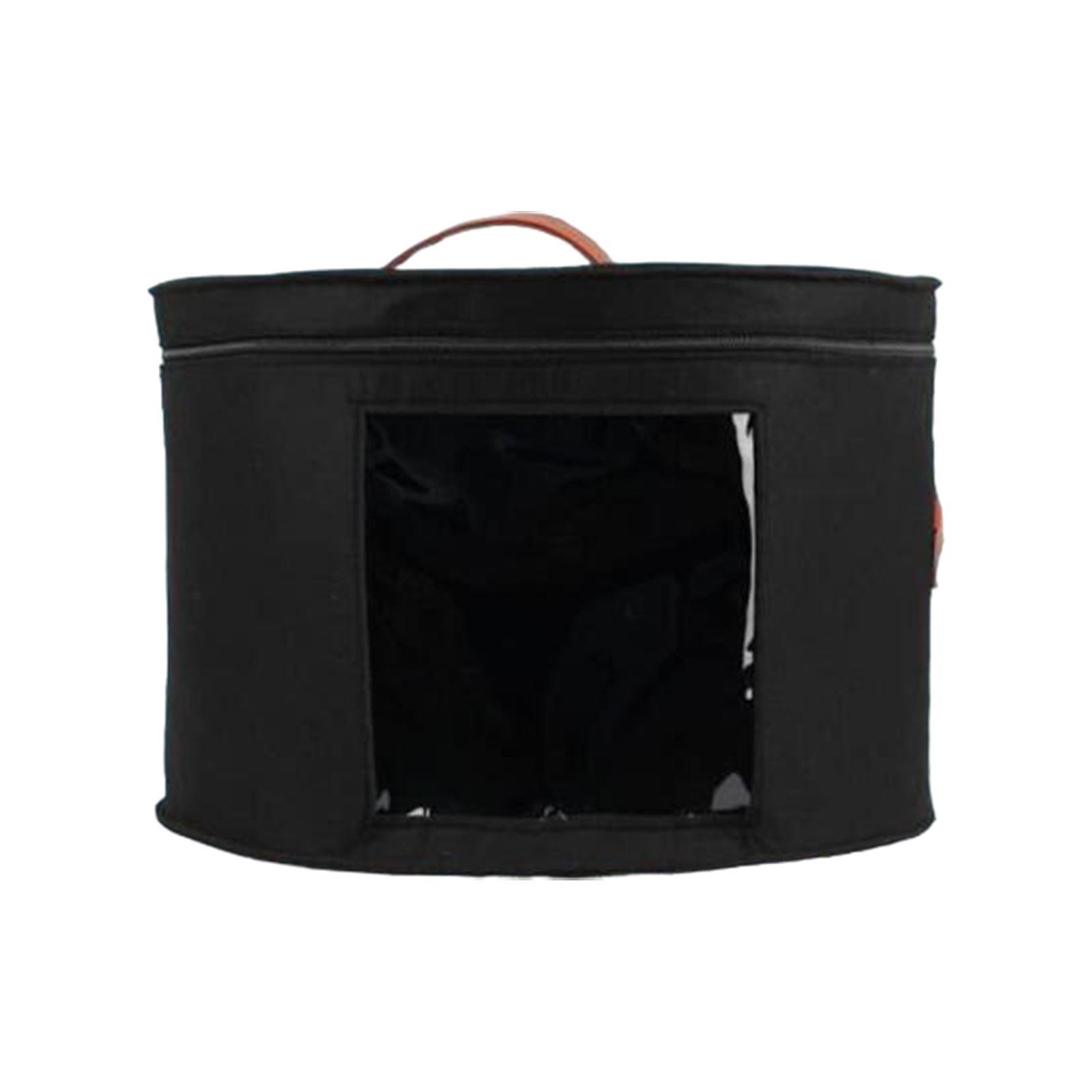 for Women, Home Carrying Case, Dustproof Storage, Zipper Closure, Travel Hat Case Black