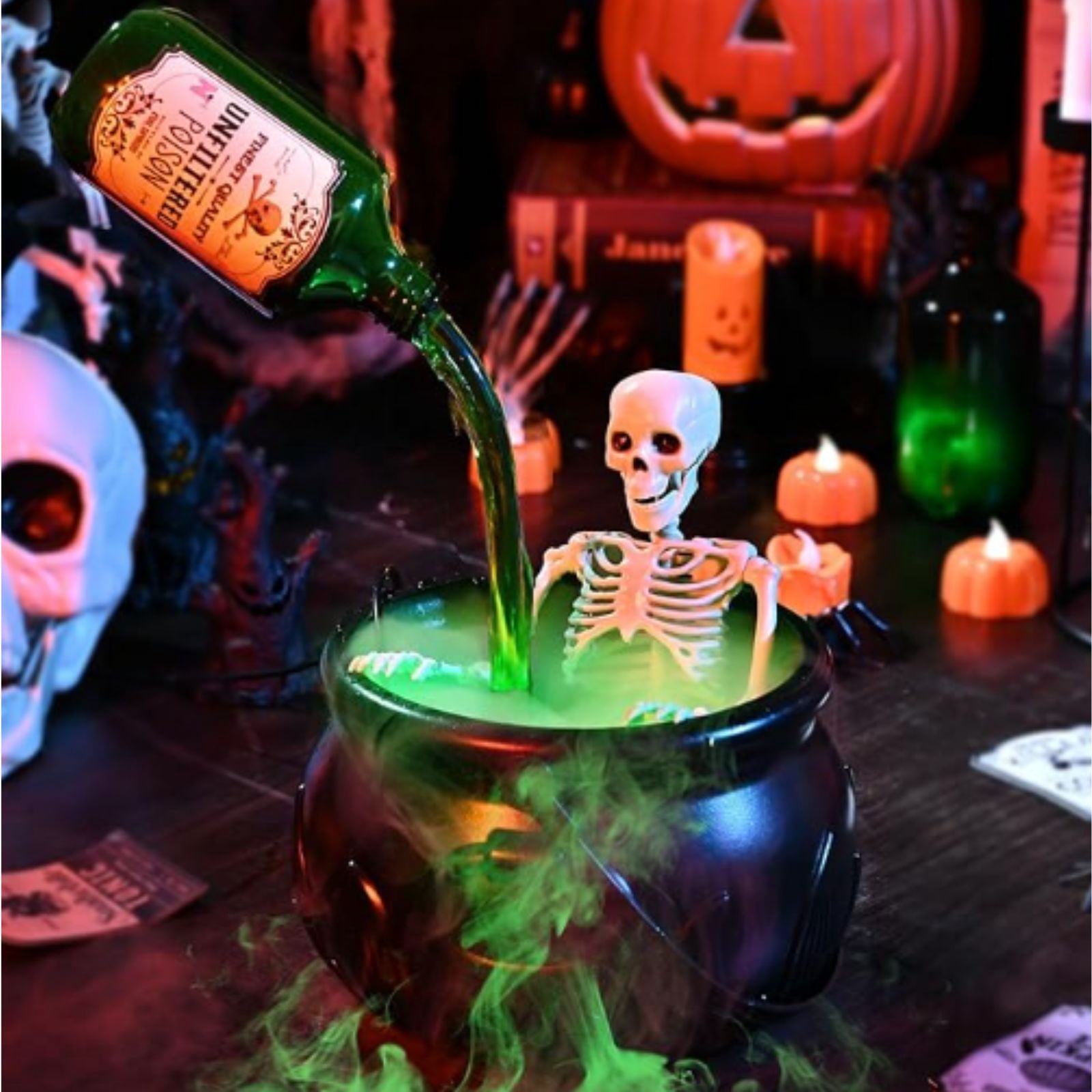 Segrcwoh 2025 New Skeleton Potion Witches Cauldrons, Cauldron Diffuser ...
