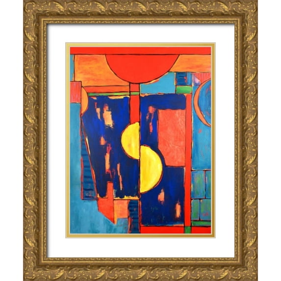 Segrest, Jane 15x18 Gold Ornate Wood Framed with Double Matting Museum Art Print Titled - Land Plan - Summer