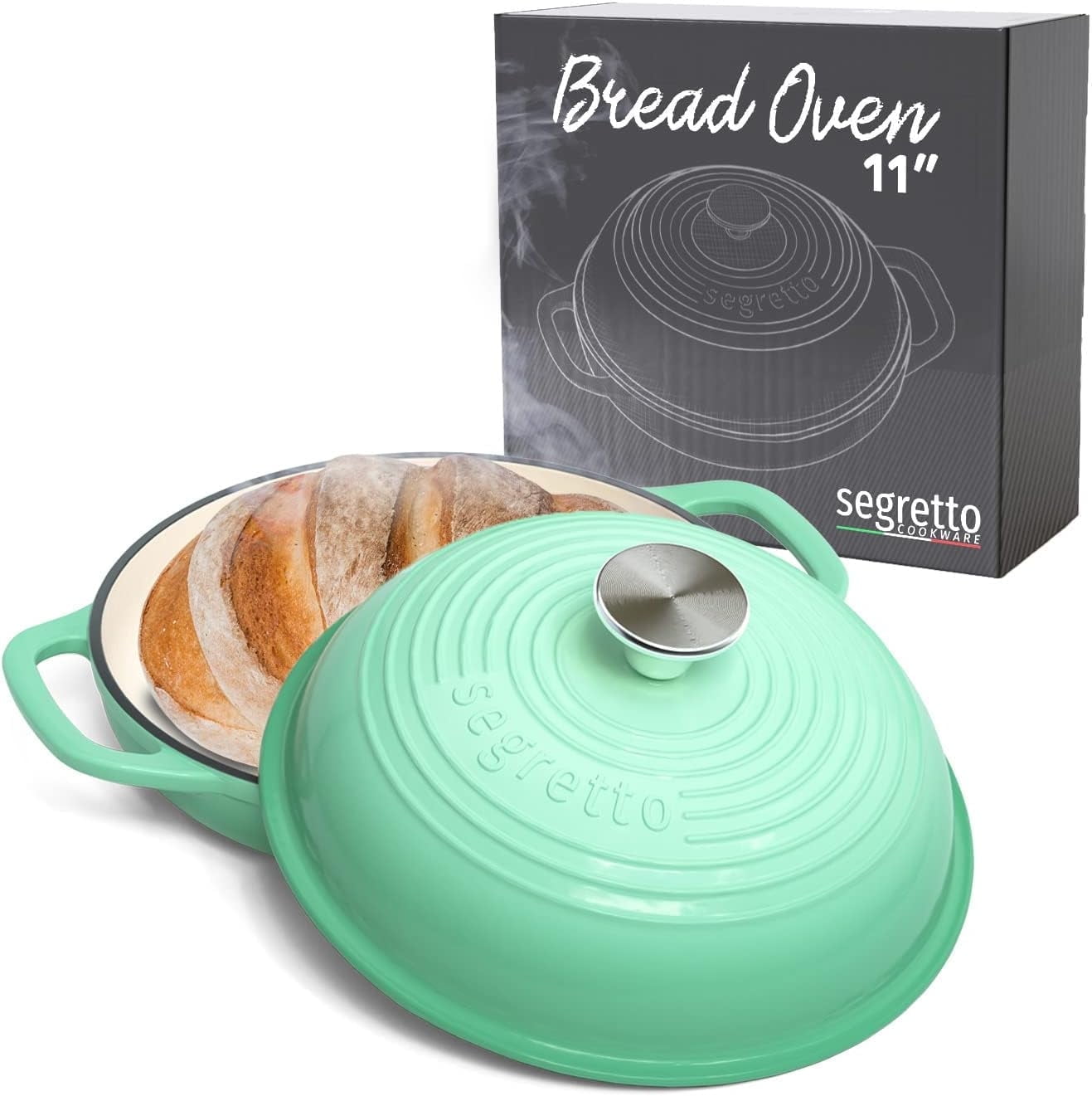 Forno olandese in ghisa ovale smaltata Segretto 7 Italia