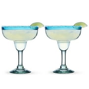 Segunda Vida Primavera Margarita Glasses for Birthday Party, 10oz, Set of 2