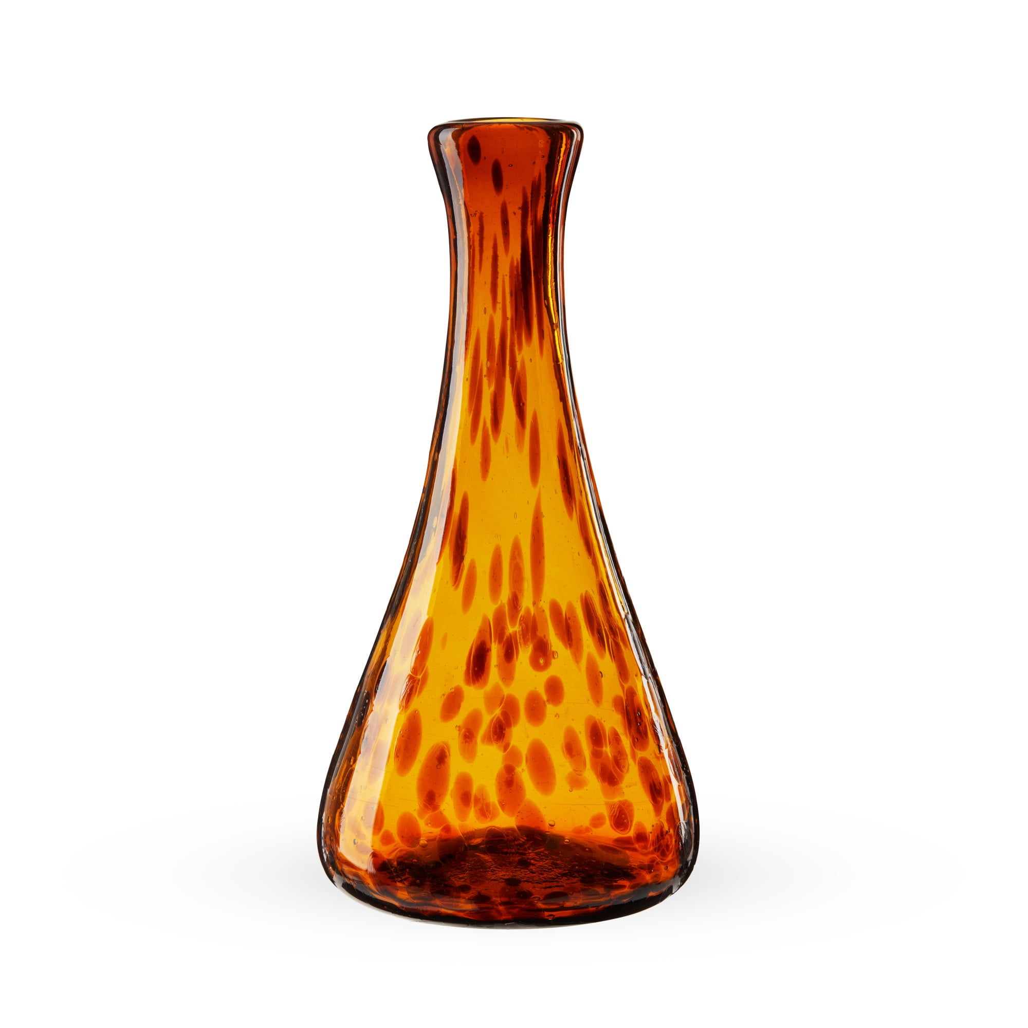 Amber Hand Blown Recycled Glass Wine Decanter
