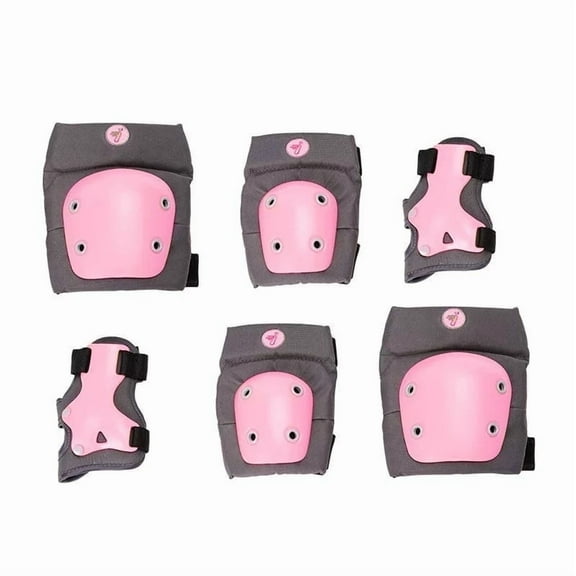 Segway 6 Piece Kids Protective Gear Set,Adjustable Knee Pads, Elbow Pads,Hand Guards for Scooter and Balance Bike Riding Safety, Pink