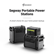 Segway Portable Power Station Cube 1000, 2200W AC Outlets, 1024Wh LiFePO4 Battery, Expandable Battery Capacity up to 5kWh Solar Generator for Camping, Home Backup, Power Outages, Off-grid