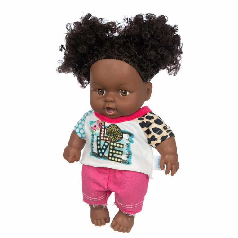 Sehao Black African Baby Baby Toys Cute Curly Toys 12 Inch Toys for Girls 