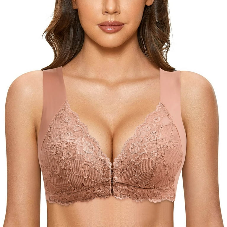 Sehao Bra Womens No Steel Ring French Womens Front Close Bra T