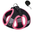 thumbnail image 1 of Sehao Dog Harness for Small Medium Large Dogs No Pull Puppy Harness and Leash Set Dog Harness for Walking Running Training Small Dog Harness Medium Dog Harness (Black&Pink S), 1 of 4