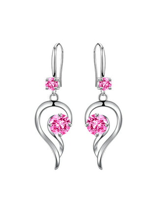 mnjin butterfly dangle hook earrings for women girls colorful animal  butterflies drop dangling lightweight earring hot pink 