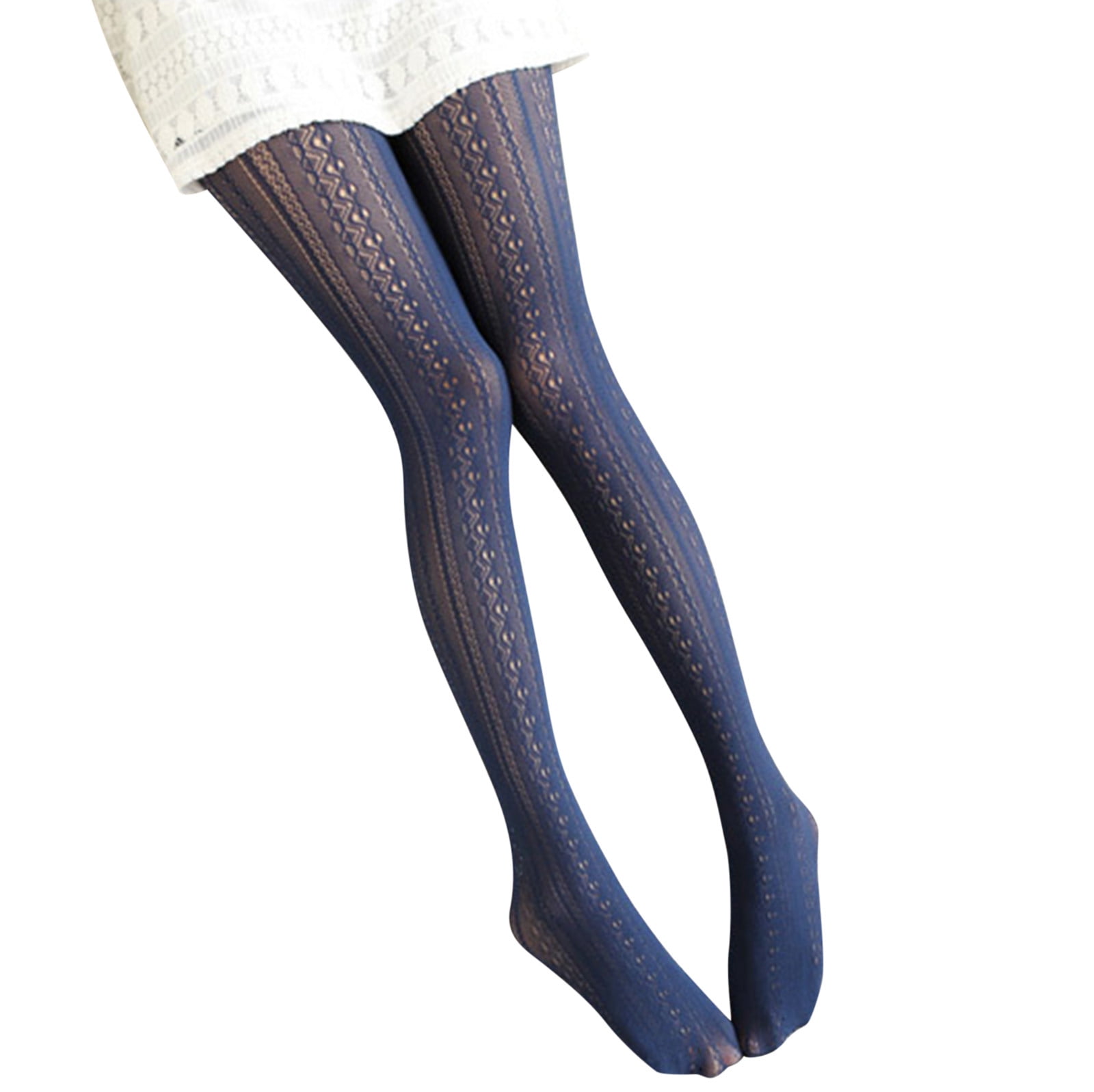 Mortilo Lace Carved Retro Soft Transparent Tights Women s Tights Navy Nylon Spandex Walmart