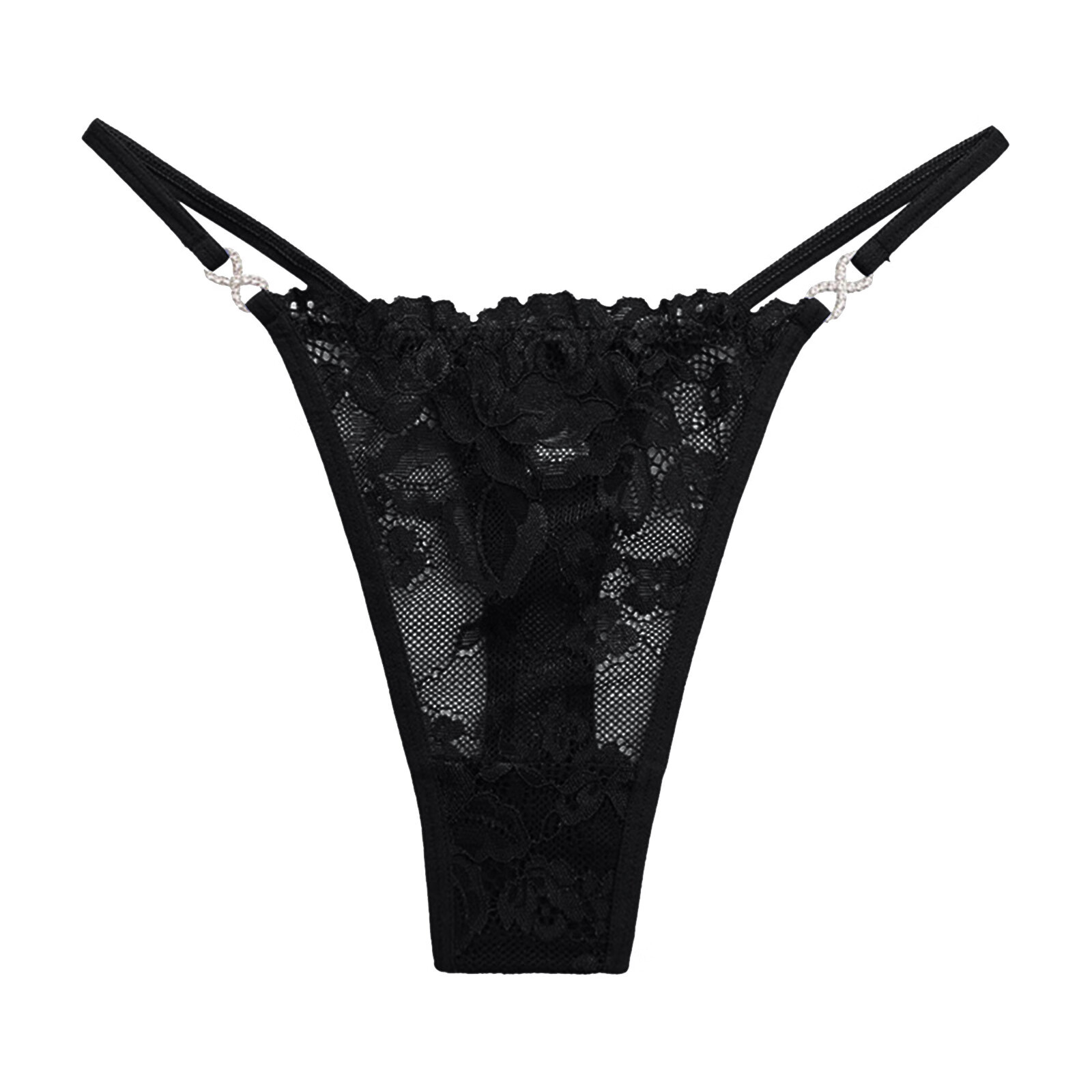 Sehao Lace Thongs For Women , Lace Panties Low Rise Panty Cutout Panties Women Gifts Black S