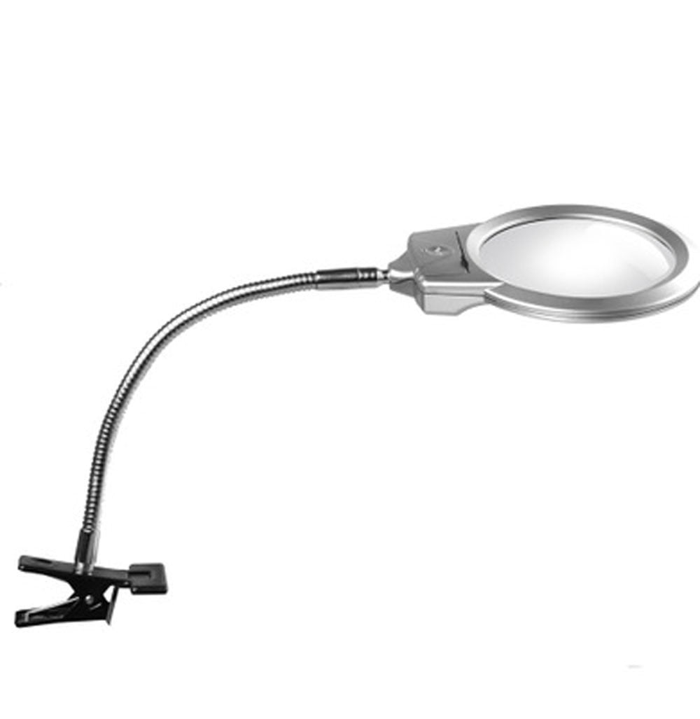 Sehao New Lighted Table Top Desk Magnifier Magnifying Glass with Clamp