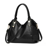 Sehao Roomy Womens Handbags Ladies Purse Satchel Shoulder Bags Tote Leather Bag Totes Black One Size，Gift,on Clearance